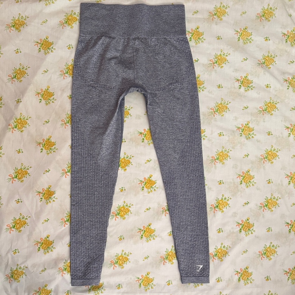 Gymshark Vital Blue/Gray Marled Leggings M - Picture 2 of 5